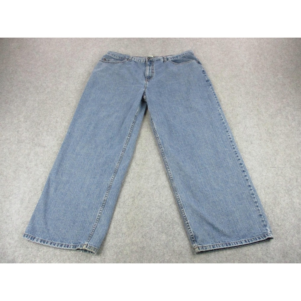 Anchor Blue Jeans 42x32 Blue Baggy Wide Leg Loose Denim Skater Y2K Vintage